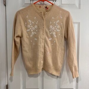 Mitsukoshi Vintage Beaded and Pearl Cardigan Sweater‎